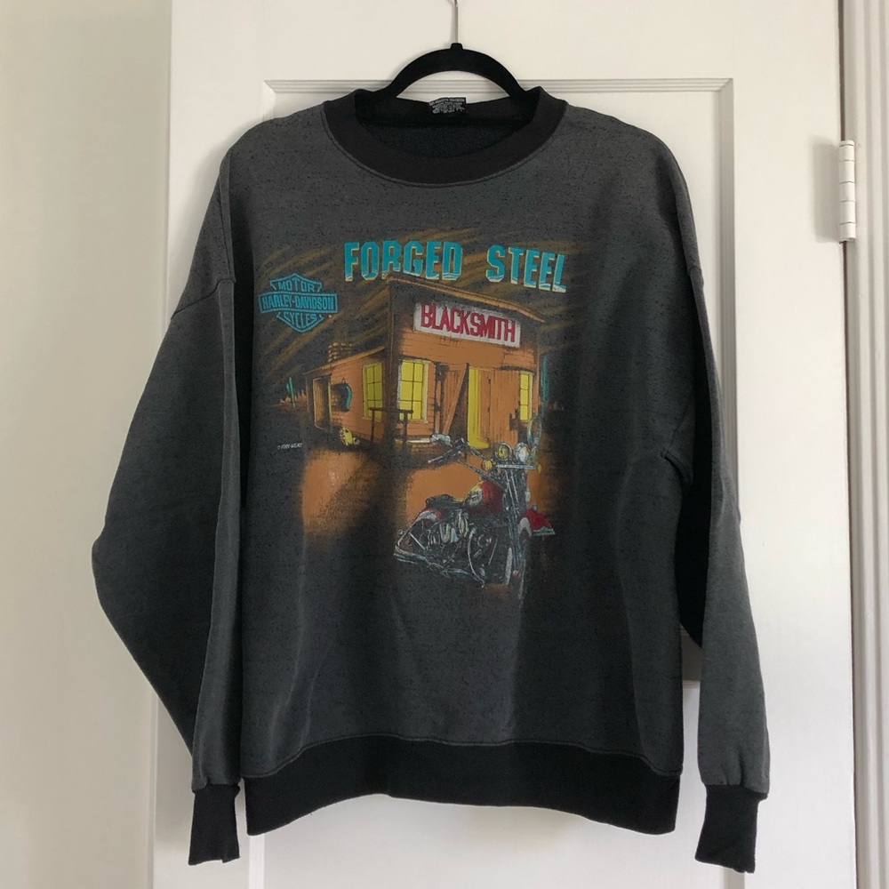 Vintage Harley Davidson sweatshirt xl faded black